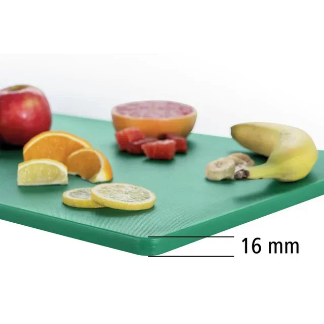 Green Cutting Board 600x400 mm - Thickness 16 mm - Food Grade Polyethylene