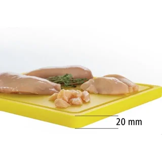 Professionelles Schneidebrett 325x265 mm Gelb Dicke 20 mm