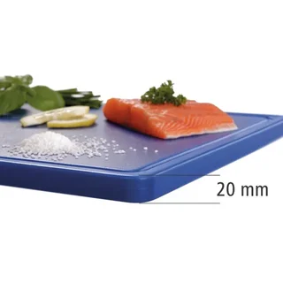 Professional Cutting Board 530 x 325 mm - Blue - Thickness 20 mm