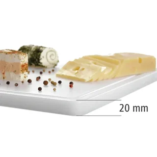 Weißes Schneidebrett 530x325 mm - Dicke 20 mm