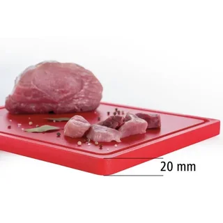 Cutting Board 265 x 325 mm - Thickness 20 mm - Red Color