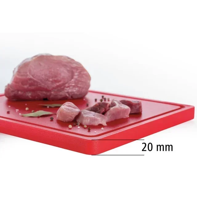 Cutting Board 265 x 325 mm - Thickness 20 mm - Red Color