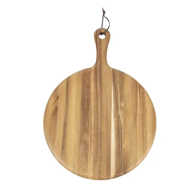 Tabla de Cortar Redonda de Madera de Acacia Ø 33 cm