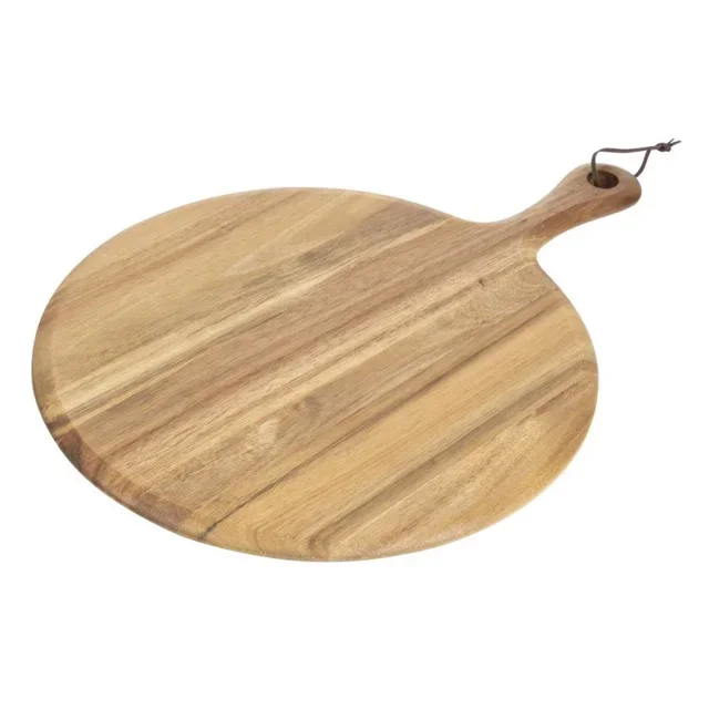 Tabla de Cortar Redonda de Madera de Acacia Ø 33 cm