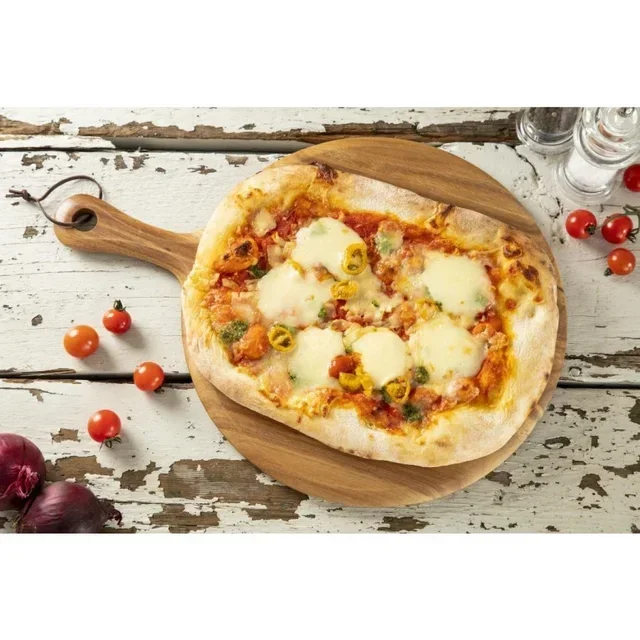 Tabla de Cortar Redonda de Madera de Acacia Ø 33 cm