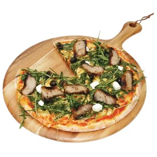 Tabla de Cortar Redonda de Madera de Acacia Ø 33 cm