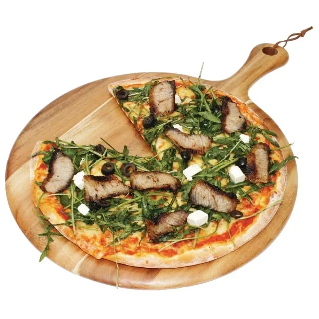 Tabla de Cortar Redonda de Madera de Acacia Ø 33 cm