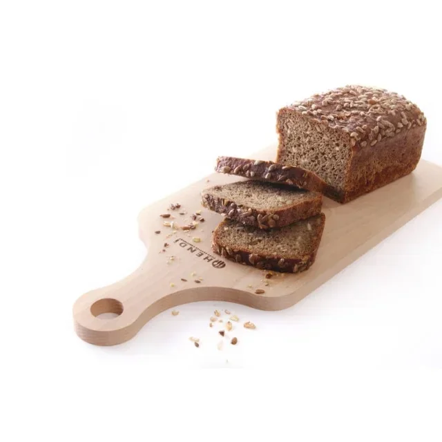 Planche à Découper Bois Massif avec Poignée Ergonomique - Format 39 x 16 cm - Épaisseur 13 mm