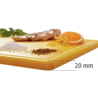 Professional Cutting Board 53 x 32.5 cm - Yellow Polyethylene - Thickness 2 cm