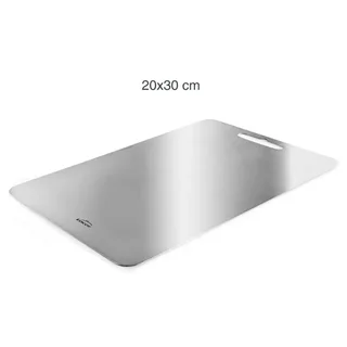 Stainless Steel Cutting Board 18/10 - 20 x 30 cm - Thickness 2.5 mm