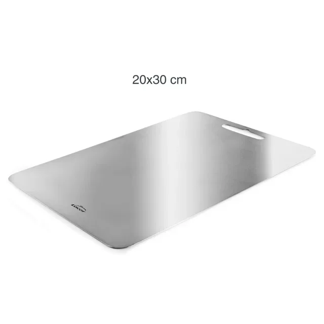 Stainless Steel Cutting Board 18/10 - 20 x 30 cm - Thickness 2.5 mm