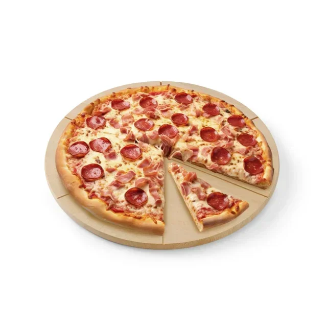 Tagliere per Pizza in Legno 35 cm - Grande Forma Rotonda