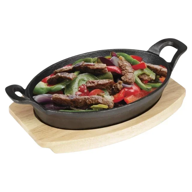 Ovale Servierplatte aus Gusseisen - 260x165 mm