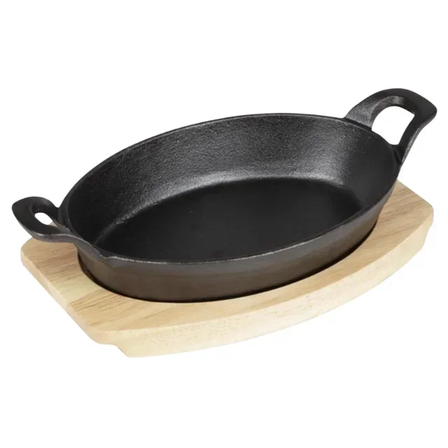Ovale Servierplatte aus Gusseisen - 260x165 mm