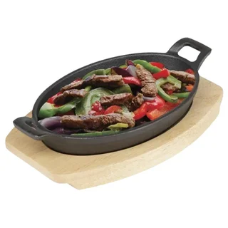 Servicebrett für ovale Gusseisenplatte - 230x135 mm