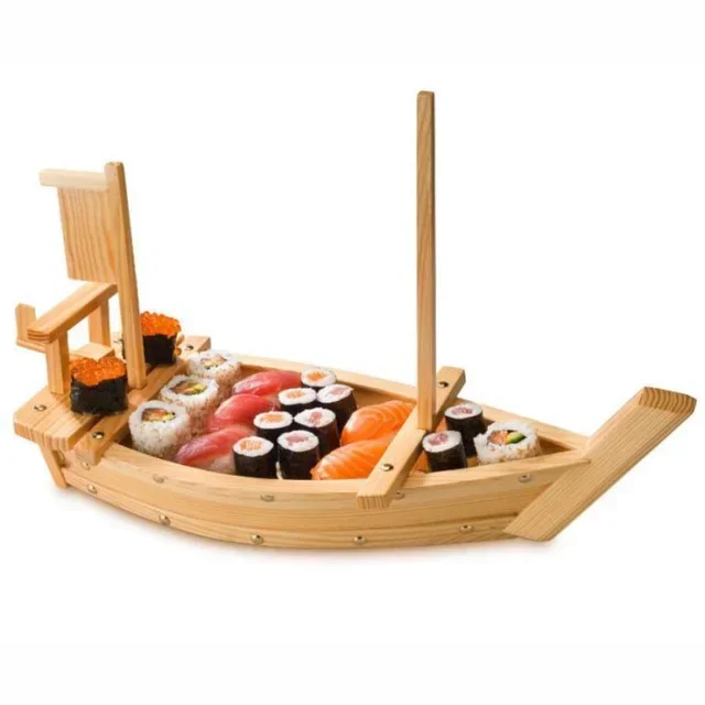 Wooden Sushi Serving Board - Length 50 cm