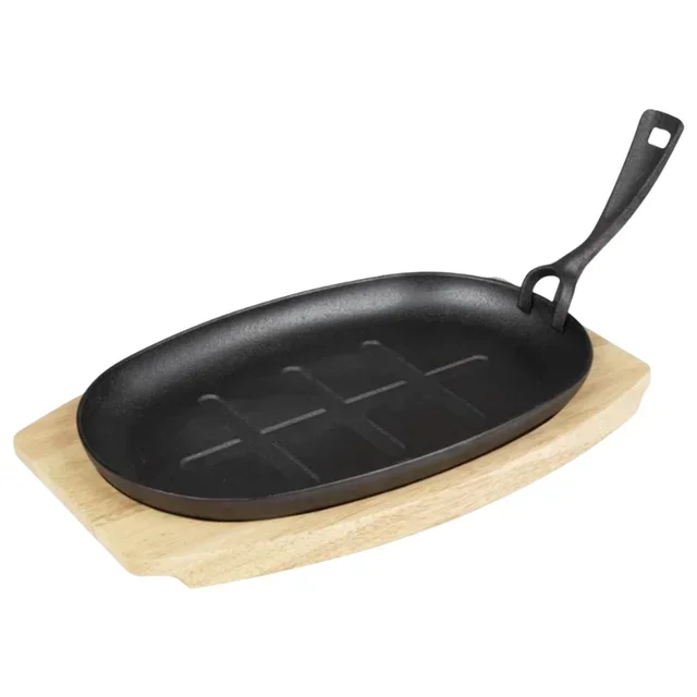 Oval Cast Iron Serving Platter - 335x205 mm