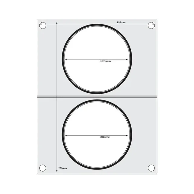 Welding Plate for Manual Sealing Machine - Double Compartment