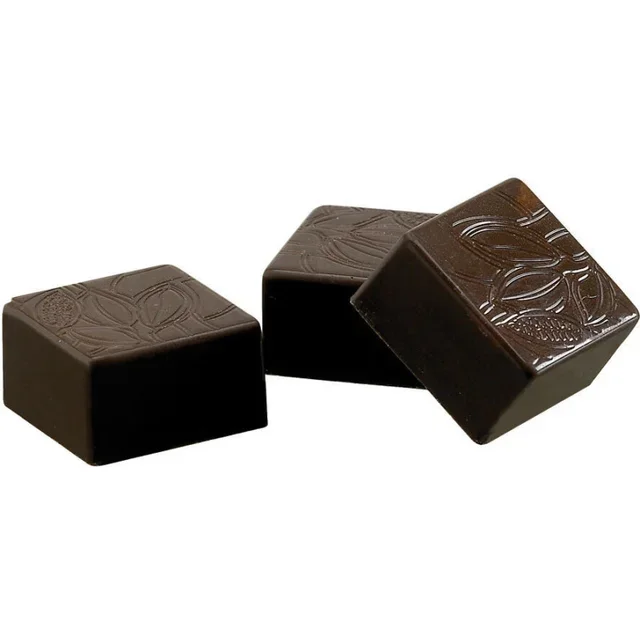 Placa Quadrada Motivo Vagem de Cacau - 24 Moldes de Chocolate