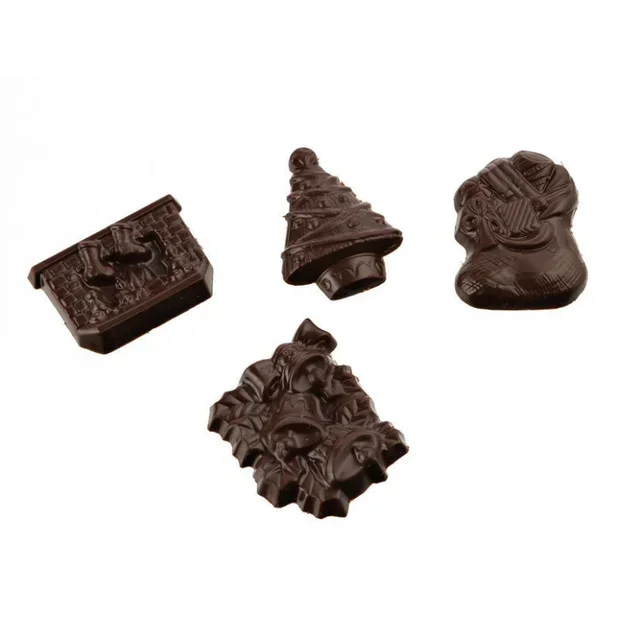 Chocolate Plaque Mini Christmas Decorations - 18 Designs