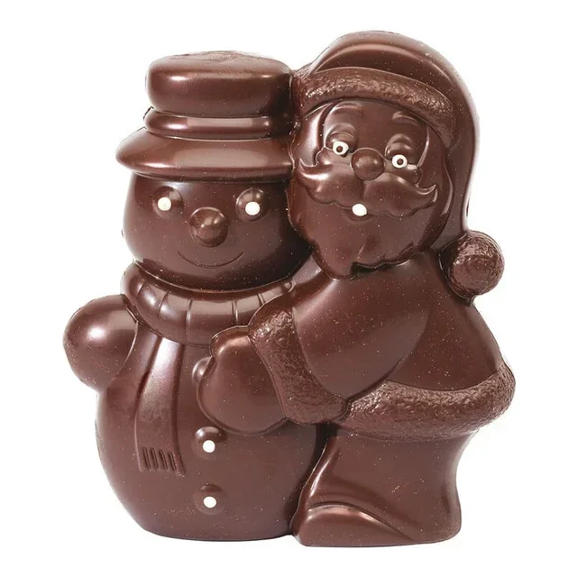 Santa Claus Snowman Chocolate Mold - Double Imprint