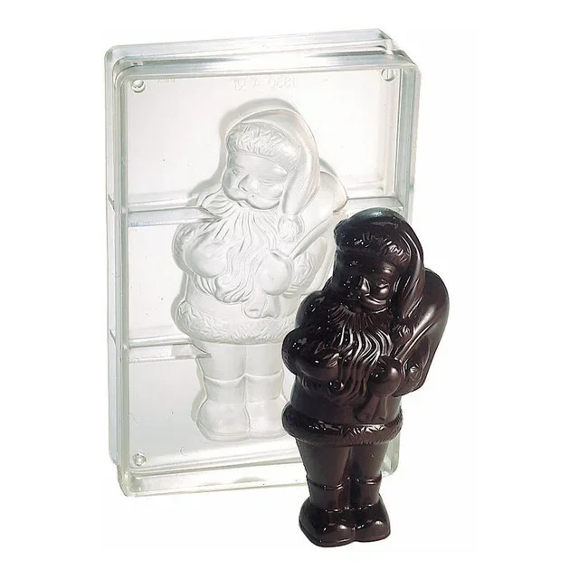 Santa Claus Chocolate Mold 2 Cavities - Length 205 mm