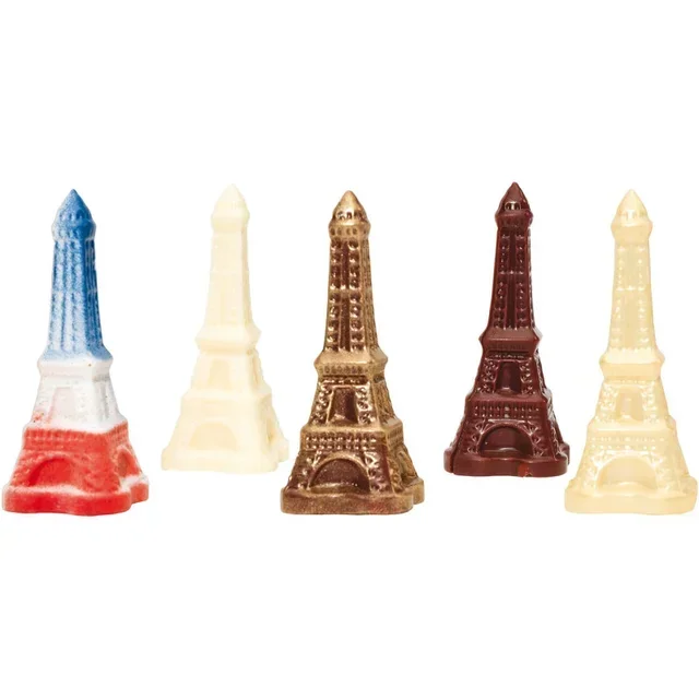 Dark Chocolate Eiffel Tower Plaque with 14 Detailed Impressions
