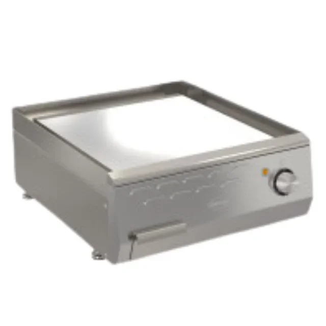 Smooth Chrome Cooking Plate 400x400 mm - Professional Electric Surface