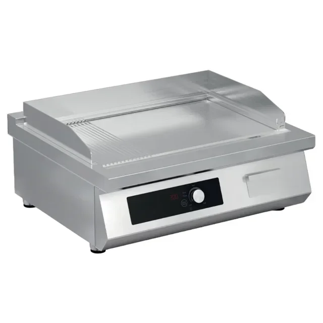 Induction Cooktop with Smooth and Grooved Surface