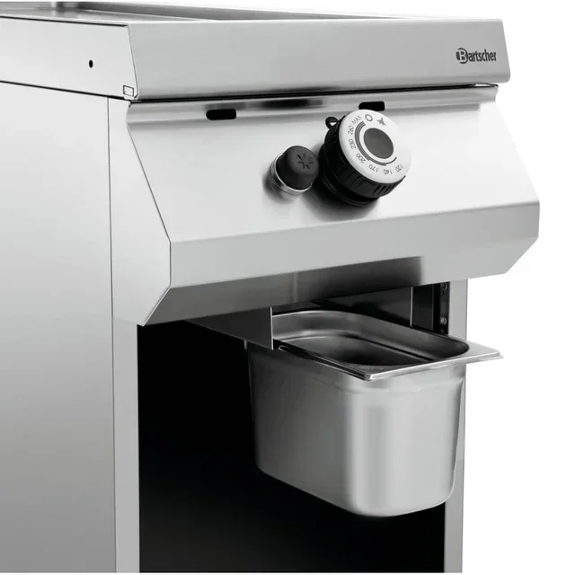 Placa de Cozinha Lisa para Snacks - Profundidade 400 mm - Alimentação a Gás