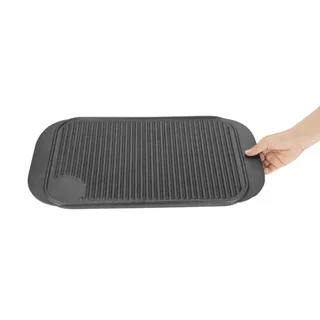 Plancha de Cocina Reversible de Hierro Fundido - 48,2 x 26 cm