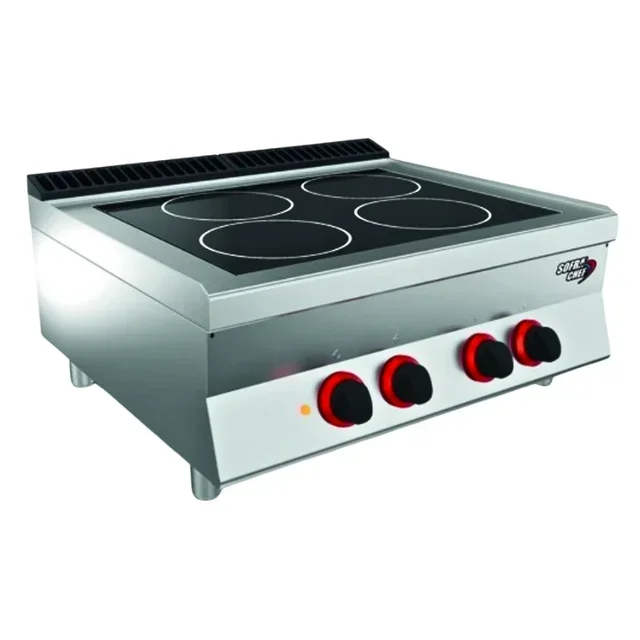 Plaque de Cuisson Vitrocéramique SOFRACHEF 4 Feux - Puissance 10000 Watts