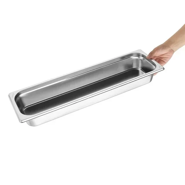 Contenitore Gastronorm Acciaio Inox 2/4 - Profondità 6,5 cm