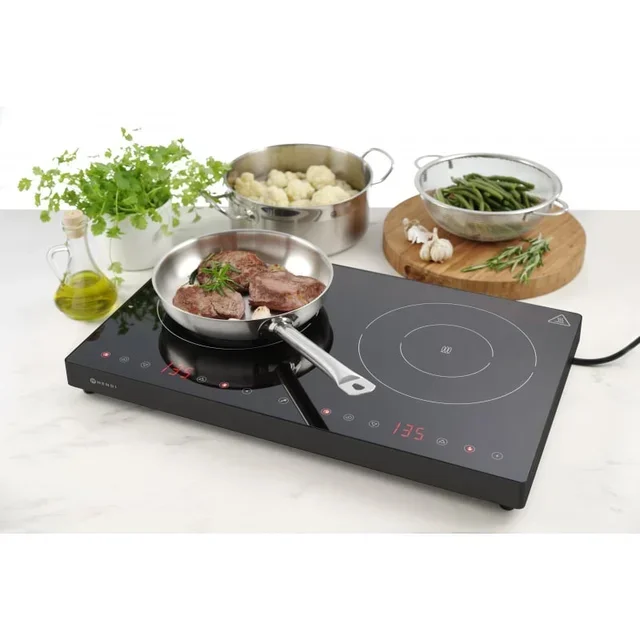 Double Induction Hob 2 Burners Black Line
