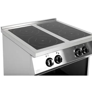 Professional 4-Burner Induction Hob with Base - 3-Phase 400V