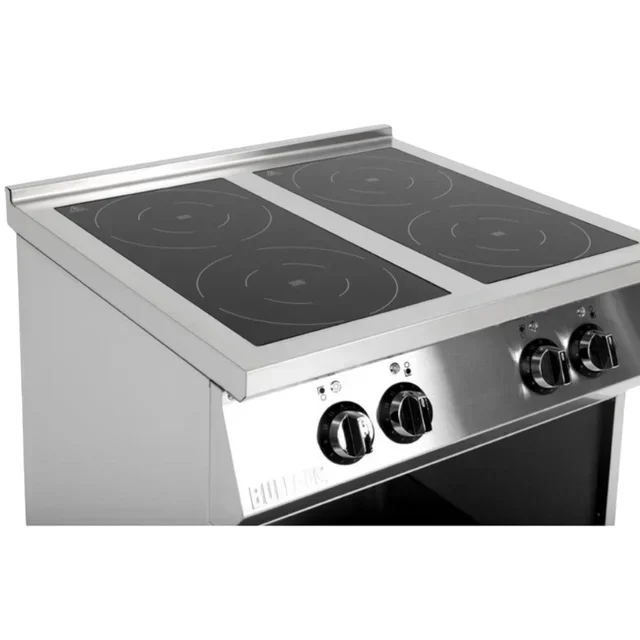 Professional 4-Burner Induction Hob with Base - 3-Phase 400V