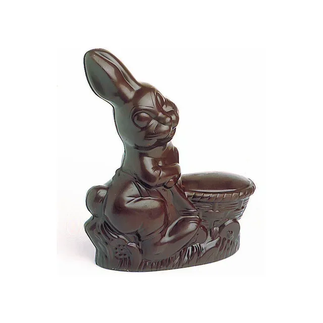 Forma de Chocolate Coelho Cesta - 2 Moldes