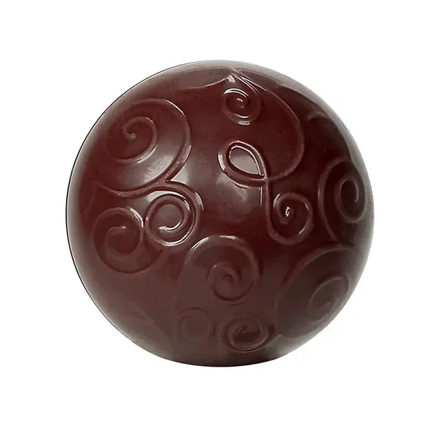 Chocolate Mold Arabesque Relief Pattern - 28 Round Cavities - 30 mm Diameter