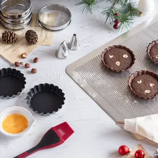 Lastra di Cottura Forata Alluminio 300x400 mm - Senza Bordo per Pasticceria