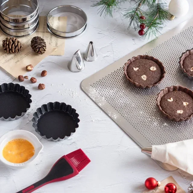 Chapa de Cozinha Perfurada Alumínio 300x400 mm - Sem Borda para Confeitaria