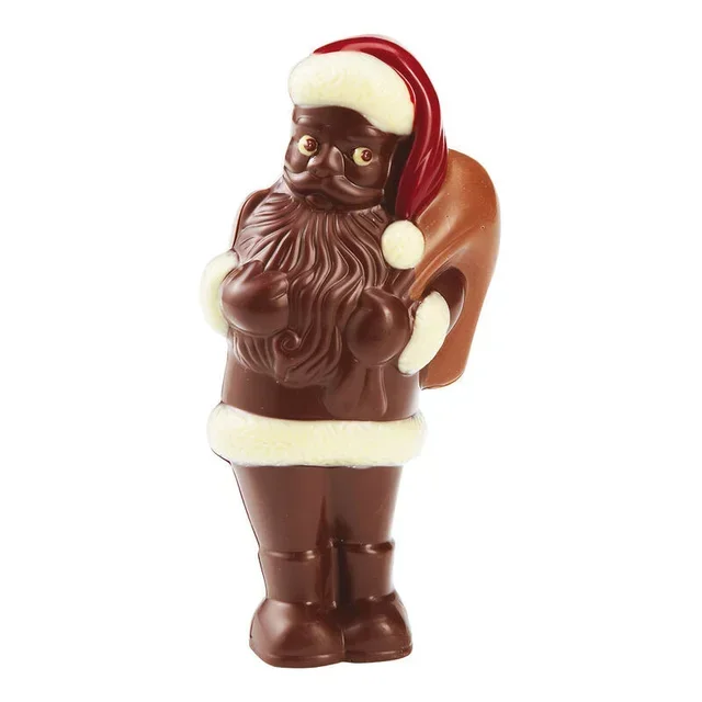 Santa Claus Chocolate Plaque - Standing Format - Double Imprint - 14 cm