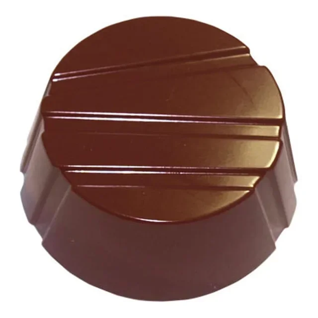 Runde geriffelte Schokoladenform - 28 Mulden - Durchmesser 32 mm