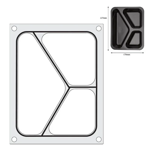 Heizplatte 3 Fächer für manuelle Versiegelungsmaschine