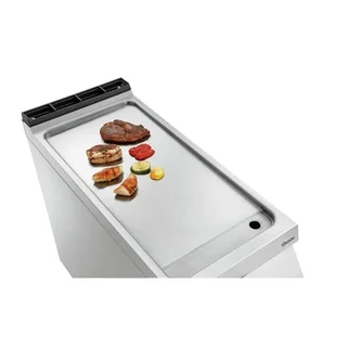 Smooth Electric Cooking Plate - Width 400 mm - For Snacking