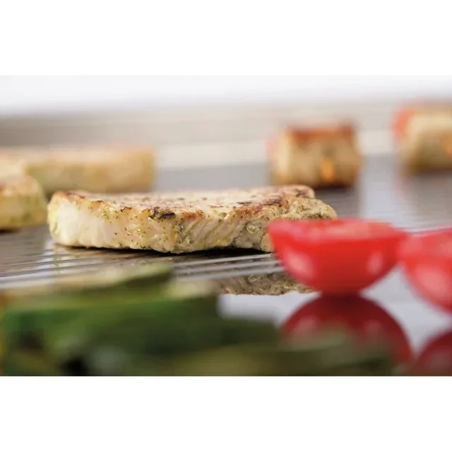 Piastra Snacker Doppia Superficie 1/2 Liscia 1/2 Rigata 800 mm Elettrica