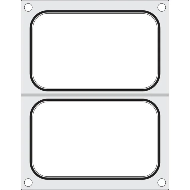 Heating Plate for Manual Sealing Machine - Double Compartment 178 x 113 mm