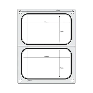 Plaque de Soudure pour Machine à Sceller - Double Compartiment 178x113 mm