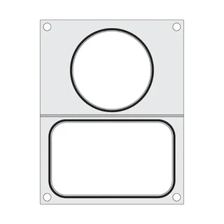 Piastra di Guarnizione per Macchina Sigillatrice Manuale - Alloggiamenti Circolari e Rettangolari