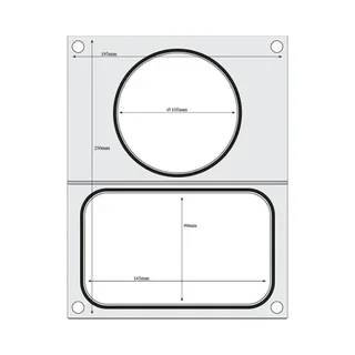 Piastra di Guarnizione per Macchina Sigillatrice Manuale - Alloggiamenti Circolari e Rettangolari