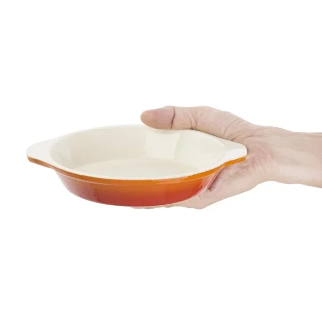 Orange Ceramic Gratin Dish 40cl - Round